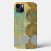 数値を含む濃い茶色と灰色の円 Case-Mate iPhoneケース (裏面)