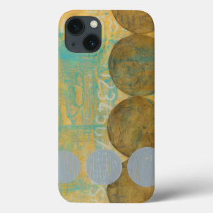 数値を含む濃い茶色と灰色の円 iPhone 13ケース