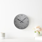 数値を持つ外部空間のムーンサーフェ澄んス ラウンド壁時計 (ホーム)