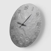 数値を持つ外部空間のムーンサーフェ澄んス ラージ壁時計 (傾斜)