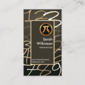 数値グラフスタイリッシュィテ縁どィ数値統計学者 名刺 (正面)