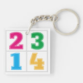 数値セル1234 キーホルダー (裏面)