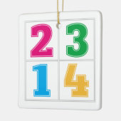 数値セル1234 セラミックオーナメント (左)