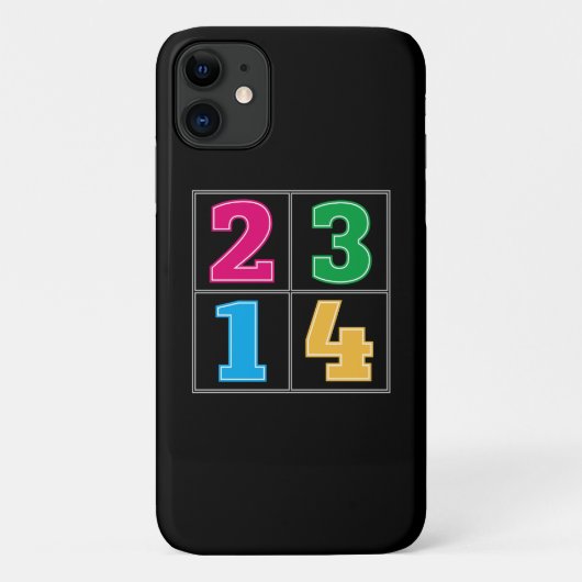 数値セル1234 Case-Mate iPhoneケース (裏面)