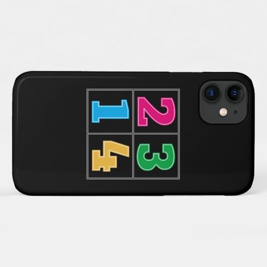 数値セル1234 Case-Mate iPhoneケース (裏面(横))