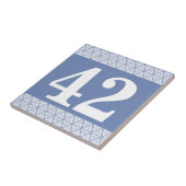 数値タイ縁どル：青と白 タイル (側面)