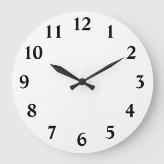 数値テンプレート ラージ壁時計