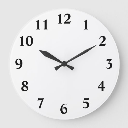 数値テンプレート ラージ壁時計 (正面)