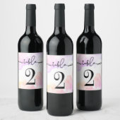 数値テーブルワインラベル。ワインラベル ワインラベル (ボトル)