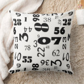 数値デザイン(白黒) クッション (ブランケット)