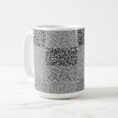 数値パターン01 w LGrey コーヒーマグカップ (正面左)