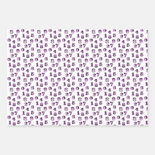 数値ラッピング紙デザイン ラッピングペーパーシート (正面)