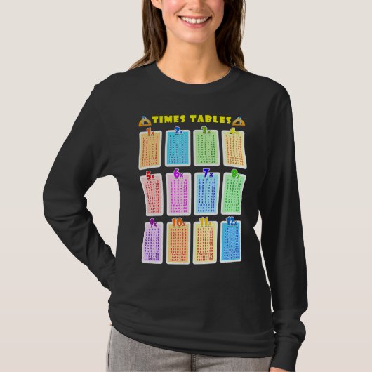 数値乗算テー学ブルまたは子供へAd Tシャツ (正面)