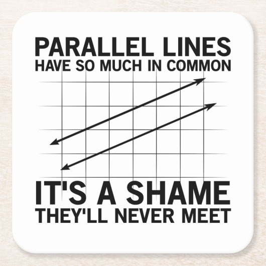 数値図形|数学先生の学生の贈り物 スクエアペーパーコースター (正面)