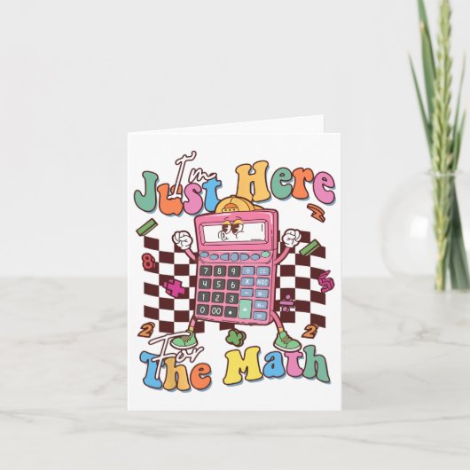 数値日おもしろい算数日計算先生スタッド カード (正面)