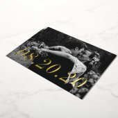 数値日付たった今結婚しました結婚の 箔招待状 (回転した状態)