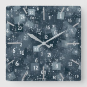 数値演算抽象芸術 スクエア壁時計 (正面)