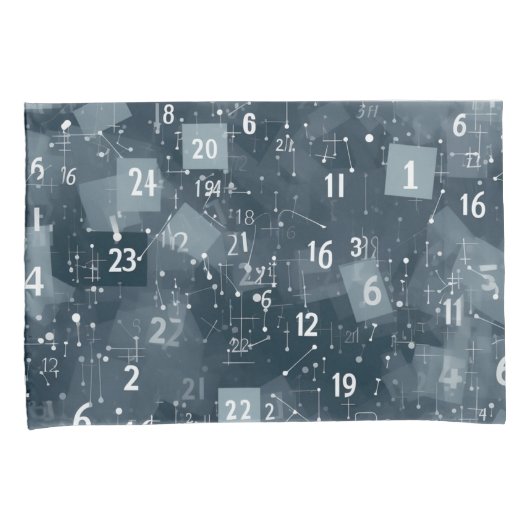 数値演算抽象芸術 枕カバー (正面右)