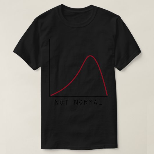 数値統計に対しておもしろい正常でない Tシャツ (デザイン正面)