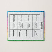 数値角度ジオメトリ虹の背景 ジグソーパズル (横)