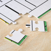 数値角度ジオメトリ虹の背景 ジグソーパズル (側面)