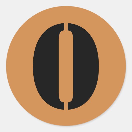 数値0ペルーのゼロ金ゴールドステンシル番号(Janz) ラウンドシール (正面)