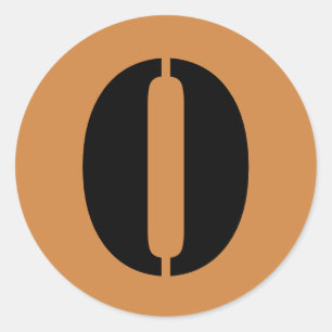 数値0ペルーのゼロ金ゴールドステンシル番号(Janz) ラウンドシール