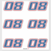 数値08 シール (シート)