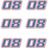 数値08 シール (正面)