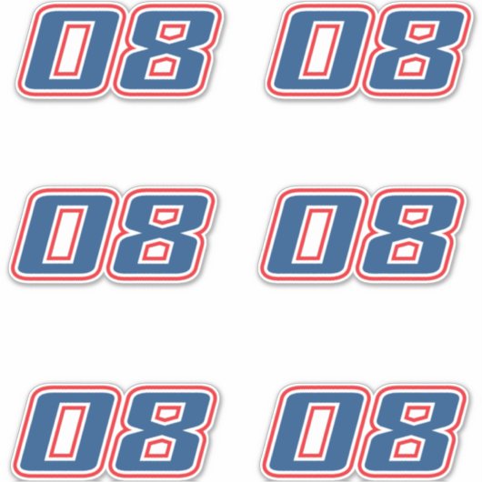 数値08 シール (正面)
