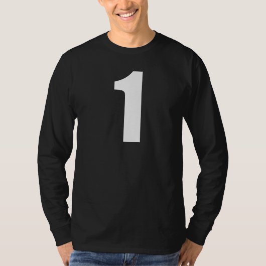数値1数値1平白の数値プレミアム Tシャツ (正面)