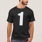 数値1数値1平白 Tシャツ (正面)