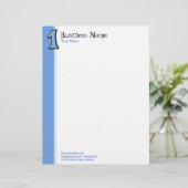 数値1間抜けの青いレターヘッド レターヘッド (スタンド正面)