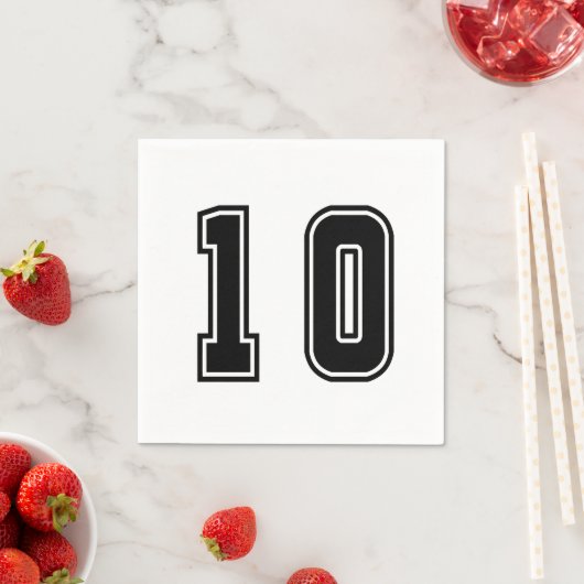 数値10 スタンダードカクテルナプキン (インサイチュ)
