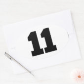 数値11円 楕円形シール (封筒)