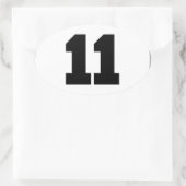 数値11円 楕円形シール (バッグ)