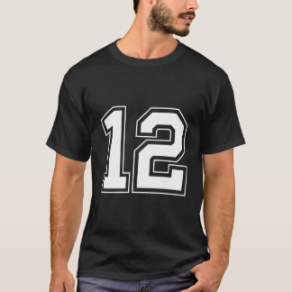 数値12プルオーバーフード付きスウェットシャツ Tシャツ