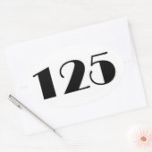 数値125 楕円形シール (封筒)