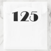 数値125 楕円形シール (バッグ)