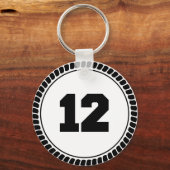 数値12 キーホルダー (正面)