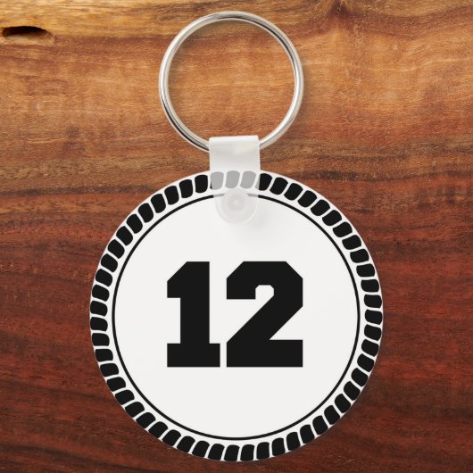 数値12 キーホルダー (正面)