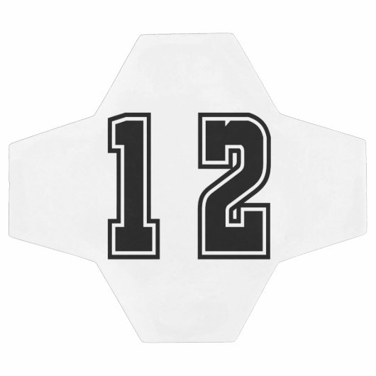 数値12 サッカーボール (フラット)