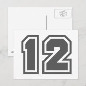 数値12 ポストカード (正面/裏面)