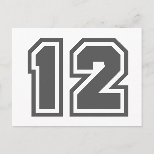 数値12 ポストカード (正面)