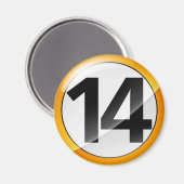 数値14金ゴールド マグネット (正面/裏面)