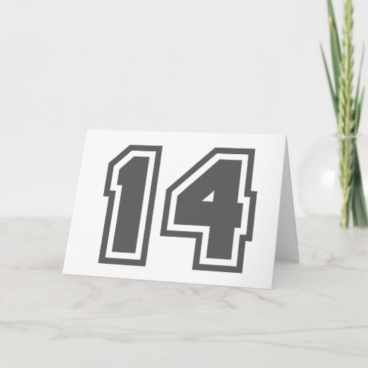 数値14 カード (正面)