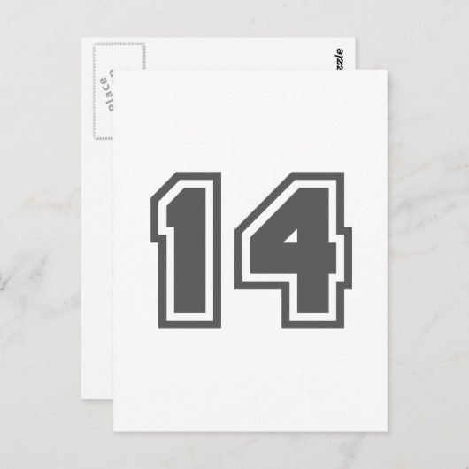 数値14 ポストカード (正面/裏面)