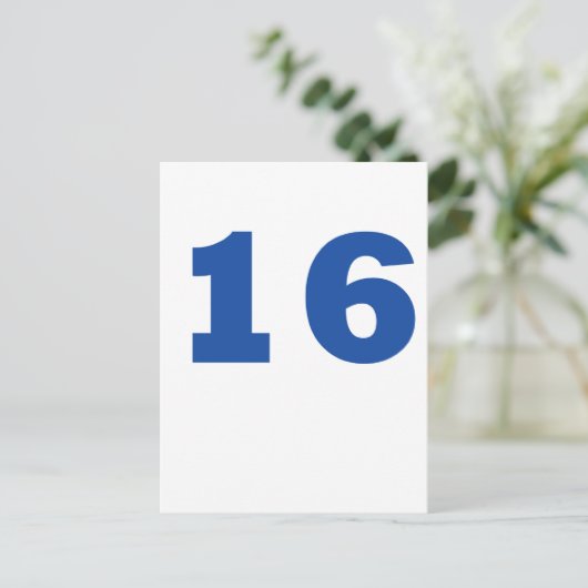 数値16 ポストカード (スタンド正面)