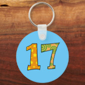 数値17 キーホルダー (正面)