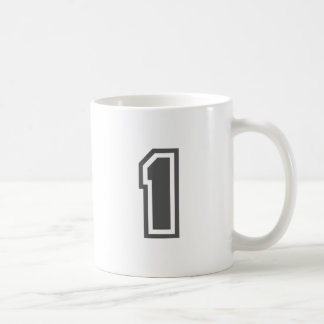 数値1 コーヒーマグカップ